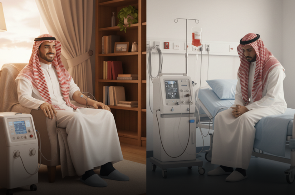 مزايا غسيل الكلى المنزلي مقارنة بالغسيل داخل المركز